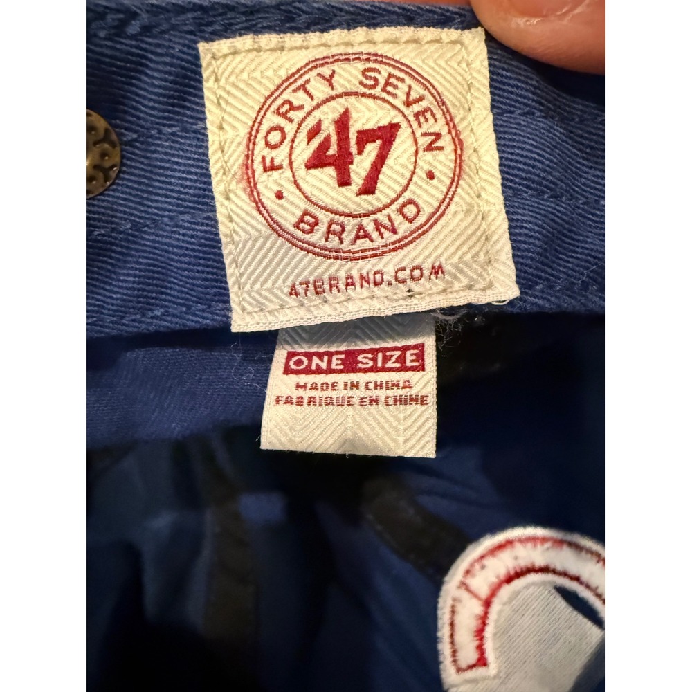 47 Brand Navy Blue Chicago Cubs Wrigley Field 100 Years Baseball Cap Men - Picture 9 of 11